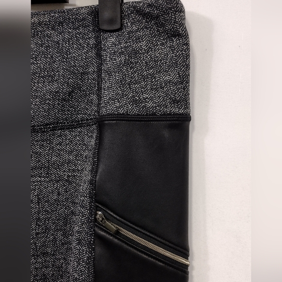 Athleta Herringbone Luxe Metro Drifter Leggings Womens L Gray Black Athletic - Picture 4 of 10